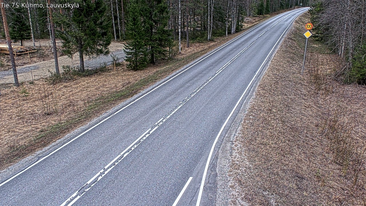 Weather Camera Image Road 75 Kuhmo, Lauvuskylä, Kuhmo, Kainuu
