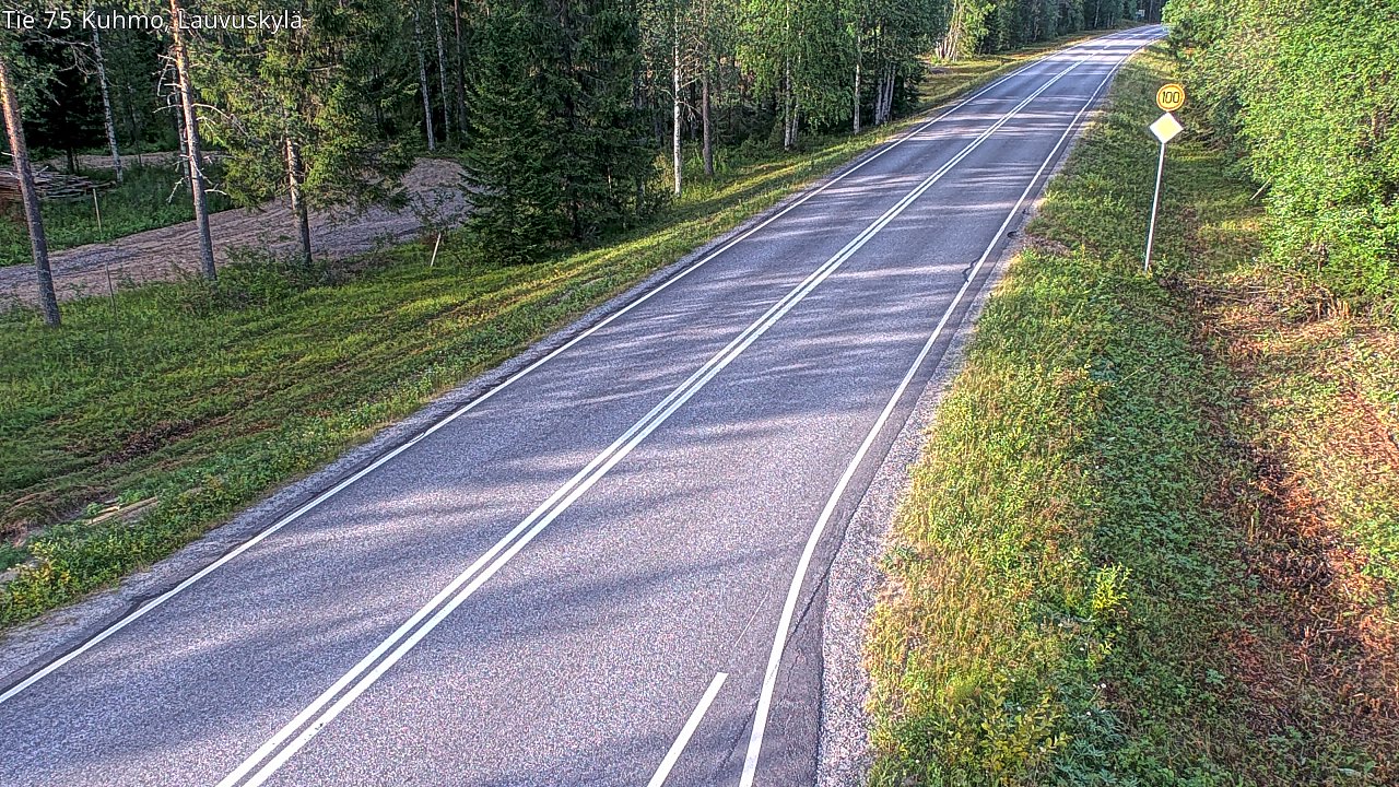 Weather Camera Image Road 75 Kuhmo, Lauvuskylä, Kuhmo, Kainuu