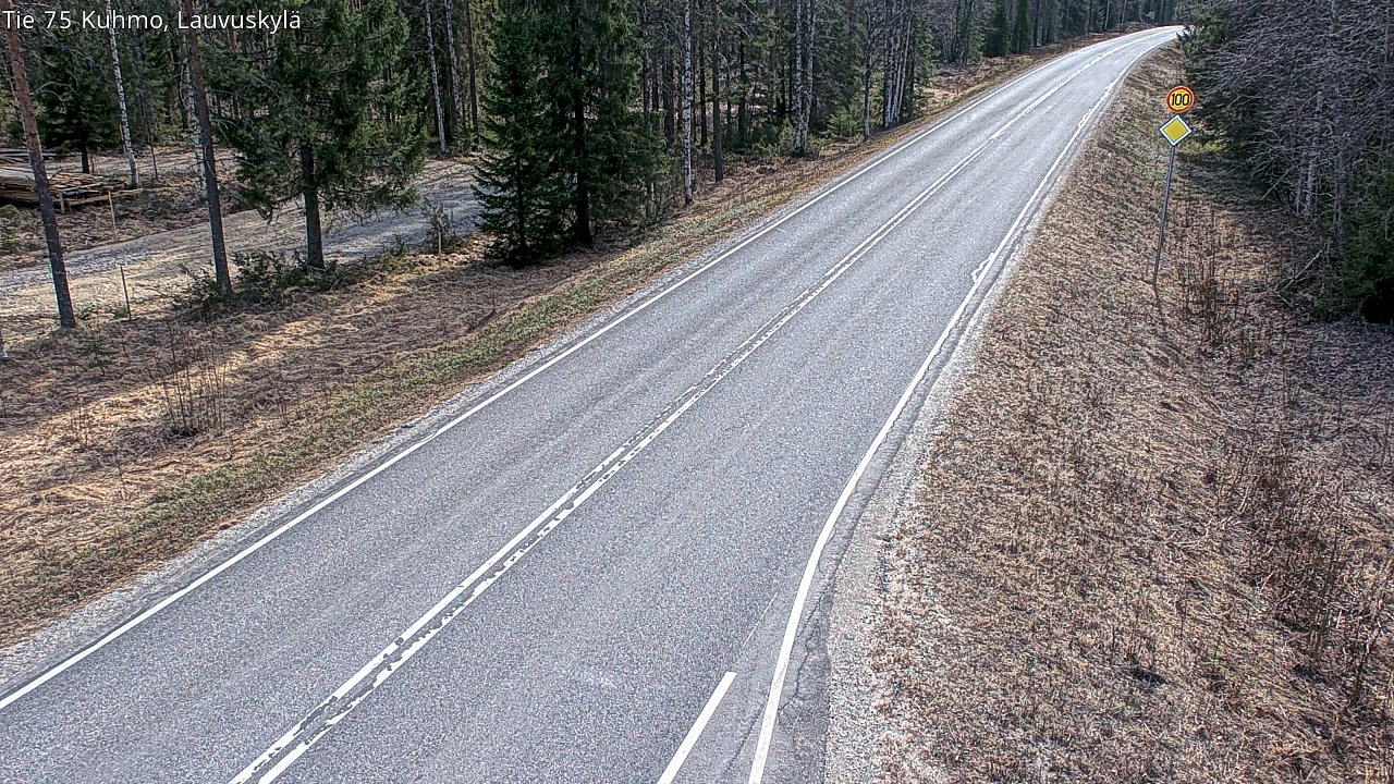 Weather Camera Image Väg 75 Kuhmo, Lauvuskylä, Kuhmo, Kainuu