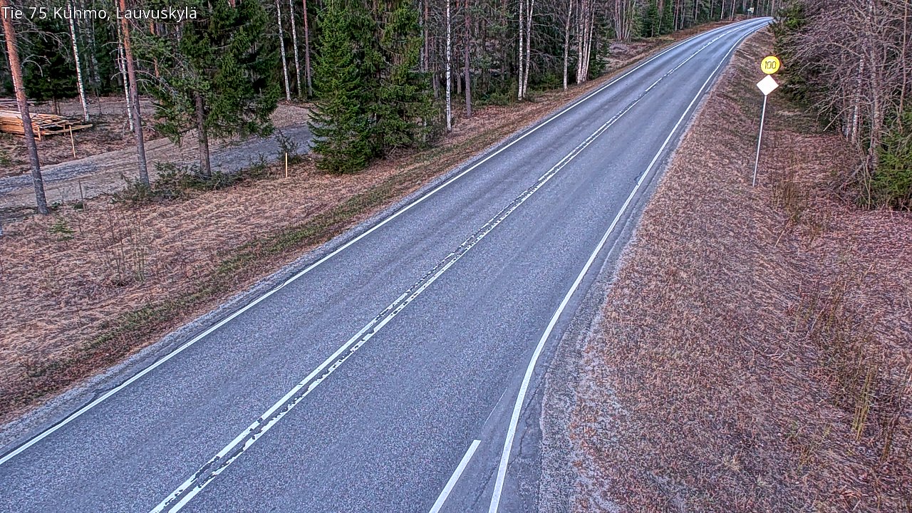 Weather Camera Image Road 75 Kuhmo, Lauvuskylä, Kuhmo, Kainuu