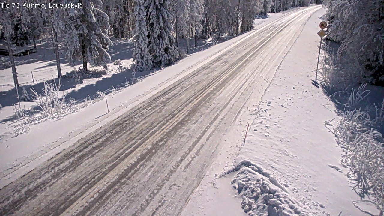 Weather Camera Image Väg 75 Kuhmo, Lauvuskylä, Kuhmo, Kainuu