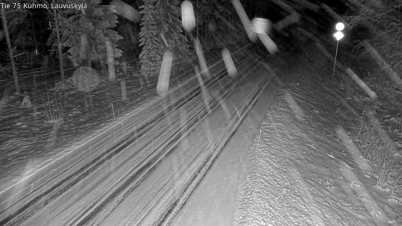 Weather Camera Image Väg 75 Kuhmo, Lauvuskylä, Kuhmo, Kainuu