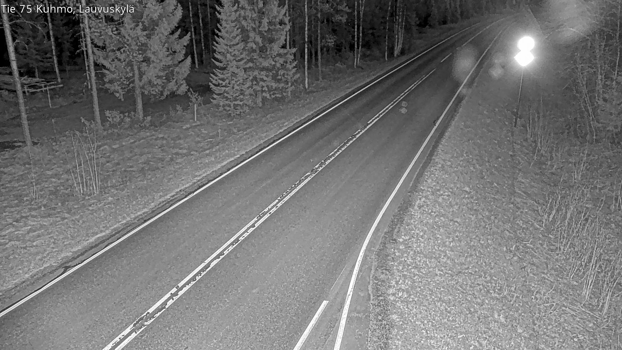 Weather Camera Image Väg 75 Kuhmo, Lauvuskylä, Kuhmo, Kainuu