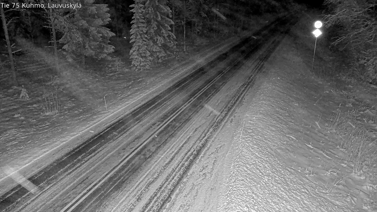 Weather Camera Image Väg 75 Kuhmo, Lauvuskylä, Kuhmo, Kainuu