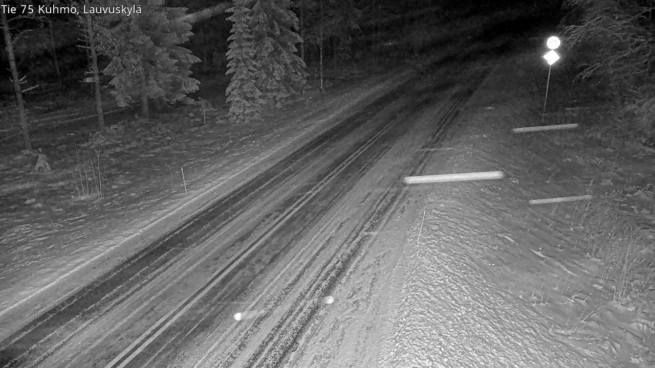 Weather Camera Image Väg 75 Kuhmo, Lauvuskylä, Kuhmo, Kainuu