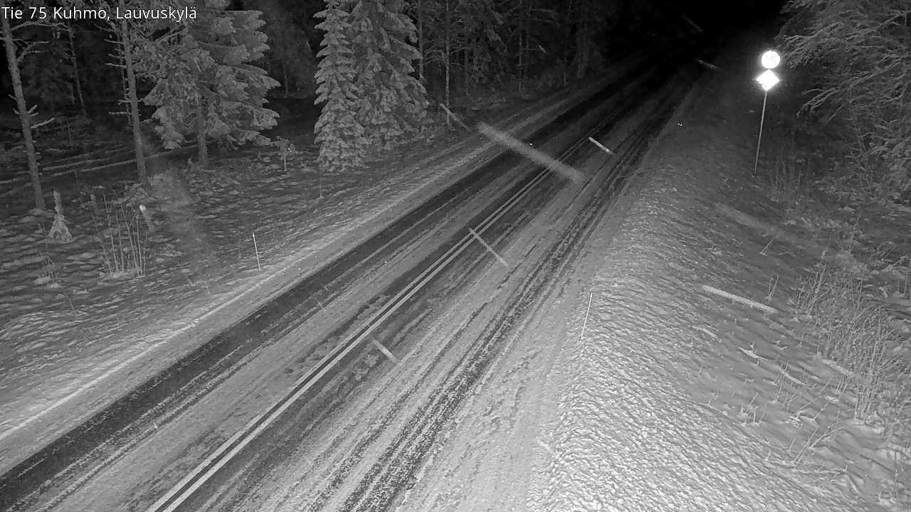 Weather Camera Image Väg 75 Kuhmo, Lauvuskylä, Kuhmo, Kainuu