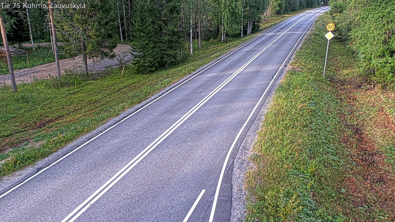 Weather Camera Image Road 75 Kuhmo, Lauvuskylä, Kuhmo, Kainuu