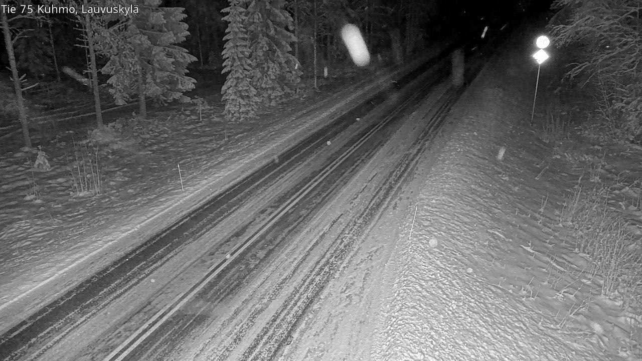 Weather Camera Image Väg 75 Kuhmo, Lauvuskylä, Kuhmo, Kainuu