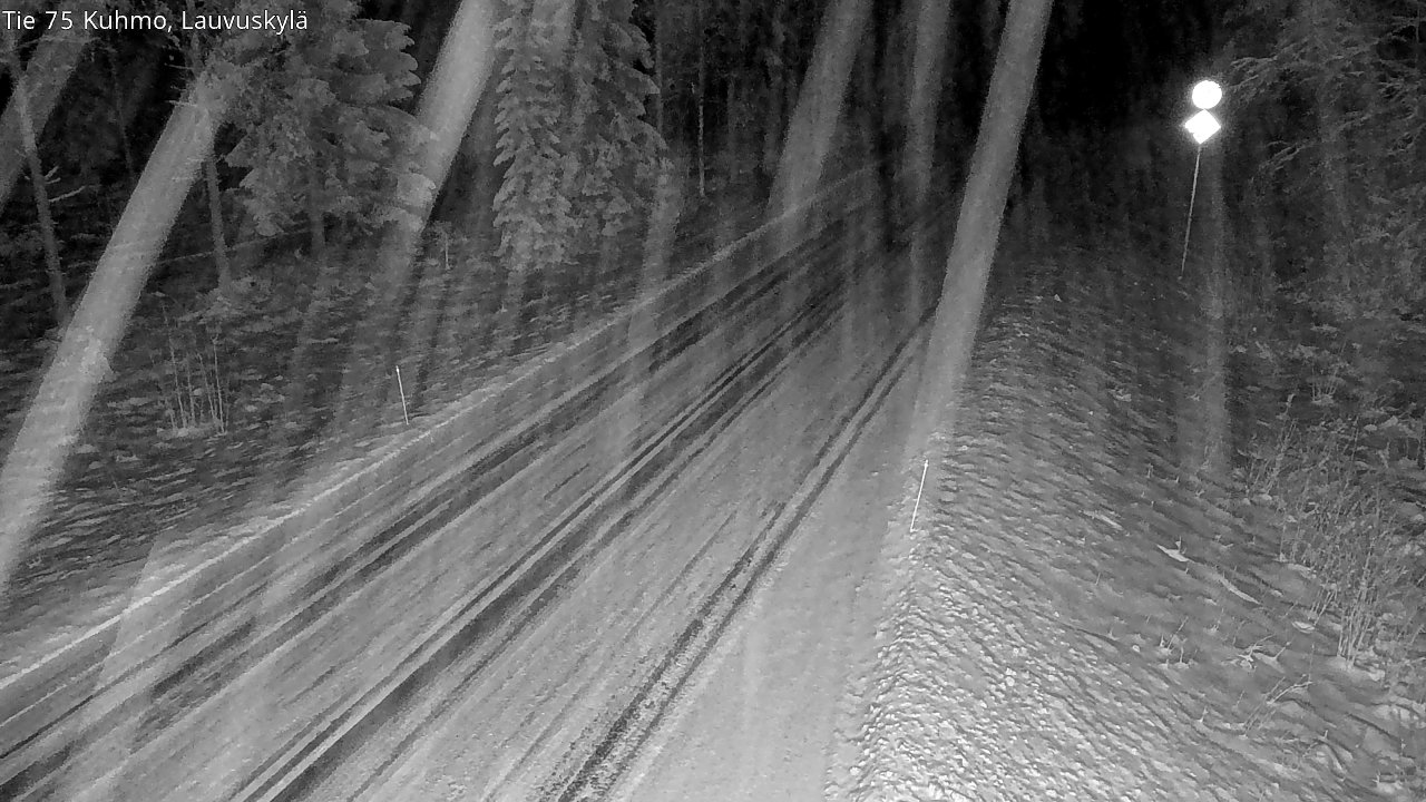 Weather Camera Image Väg 75 Kuhmo, Lauvuskylä, Kuhmo, Kainuu