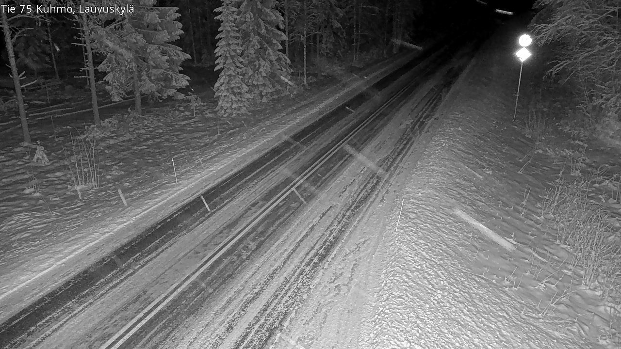 Weather Camera Image Väg 75 Kuhmo, Lauvuskylä, Kuhmo, Kainuu