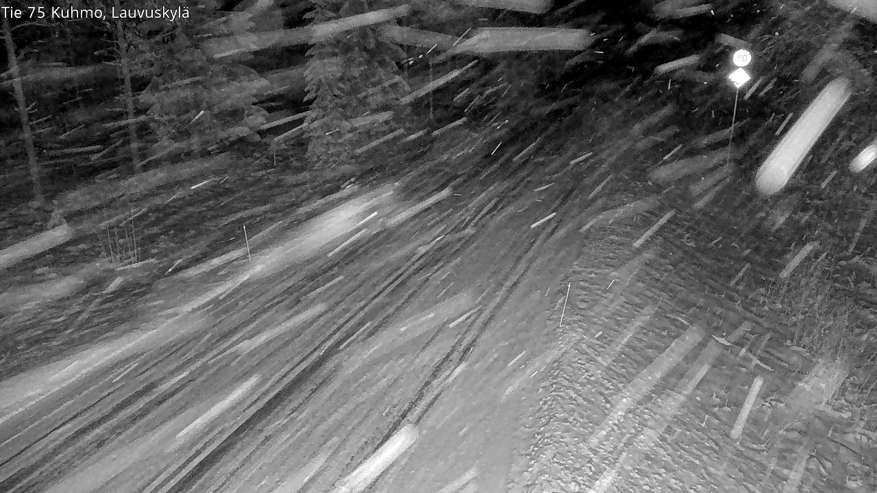 Weather Camera Image Väg 75 Kuhmo, Lauvuskylä, Kuhmo, Kainuu