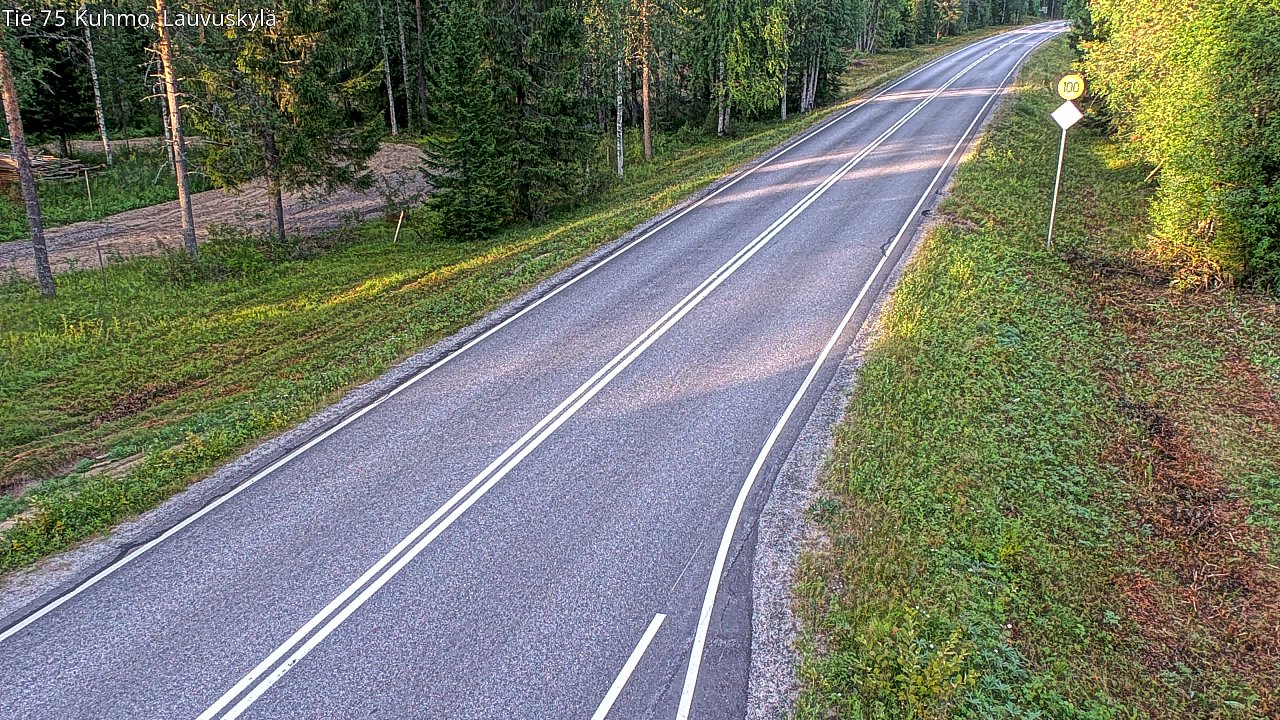 Weather Camera Image Road 75 Kuhmo, Lauvuskylä, Kuhmo, Kainuu