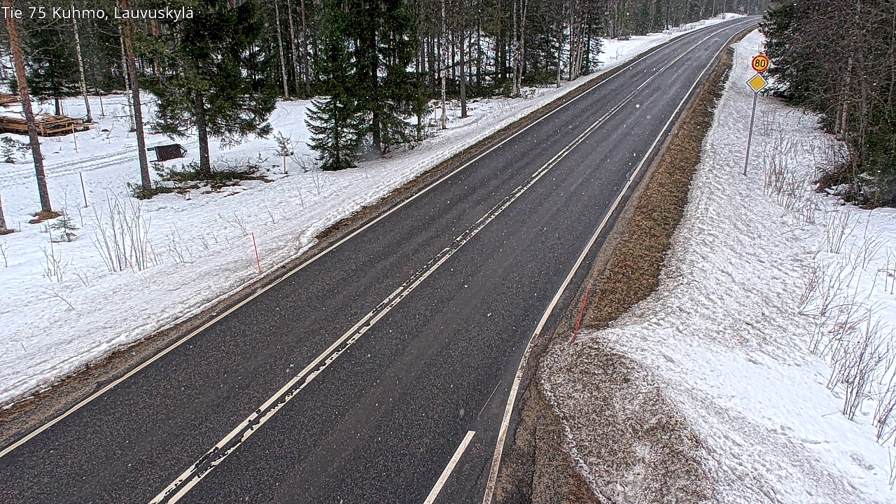 Weather Camera Image Road 75 Kuhmo, Lauvuskylä, Kuhmo, Kainuu