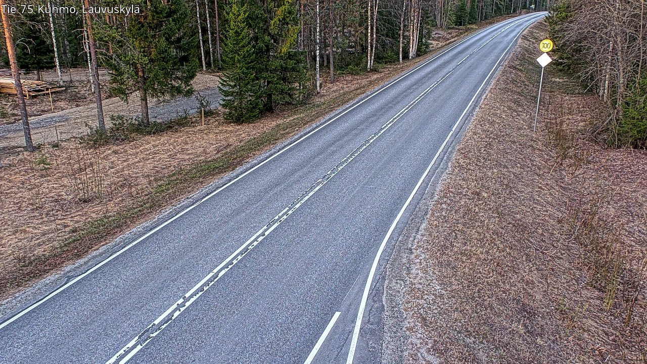 Weather Camera Image Road 75 Kuhmo, Lauvuskylä, Kuhmo, Kainuu