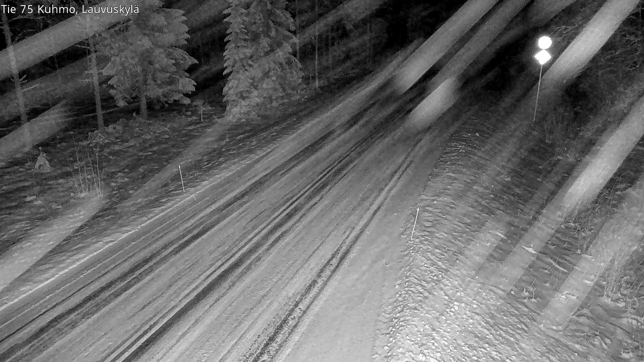 Weather Camera Image Väg 75 Kuhmo, Lauvuskylä, Kuhmo, Kainuu