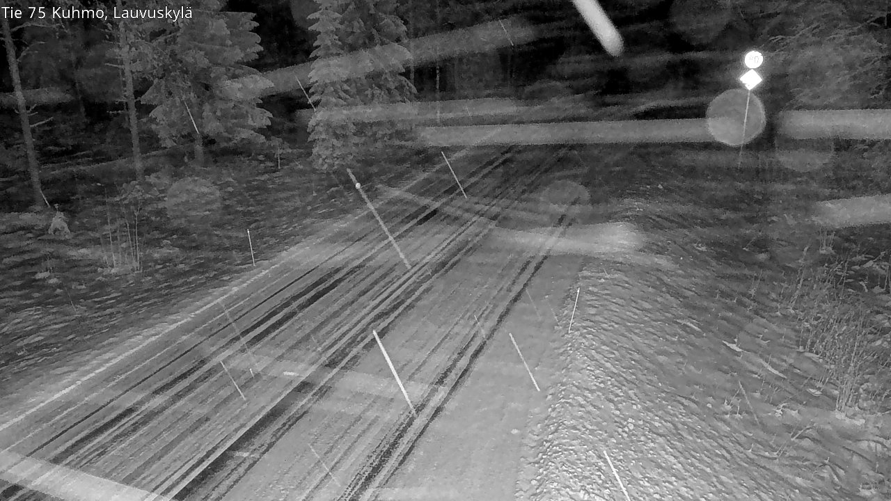 Weather Camera Image Väg 75 Kuhmo, Lauvuskylä, Kuhmo, Kainuu