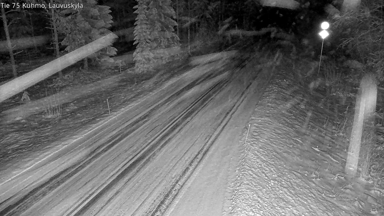 Weather Camera Image Väg 75 Kuhmo, Lauvuskylä, Kuhmo, Kainuu