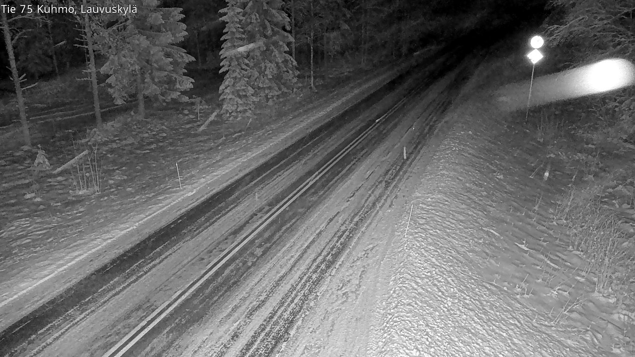 Weather Camera Image Väg 75 Kuhmo, Lauvuskylä, Kuhmo, Kainuu