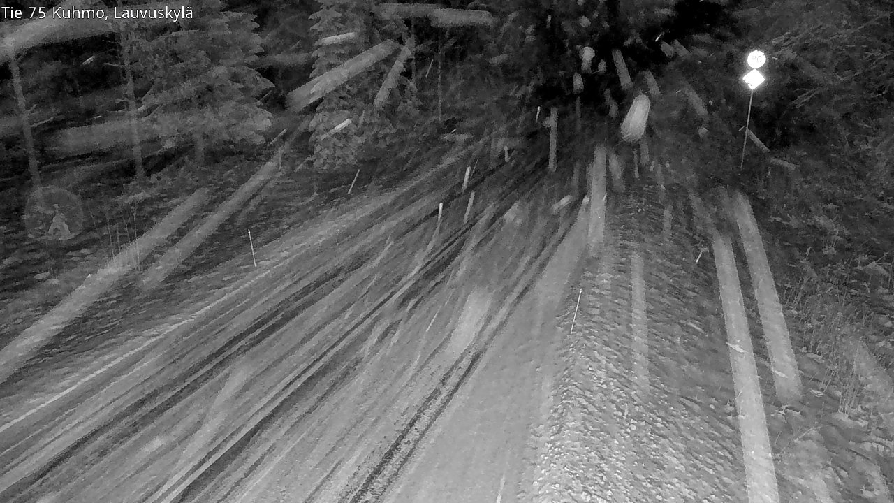 Weather Camera Image Väg 75 Kuhmo, Lauvuskylä, Kuhmo, Kainuu