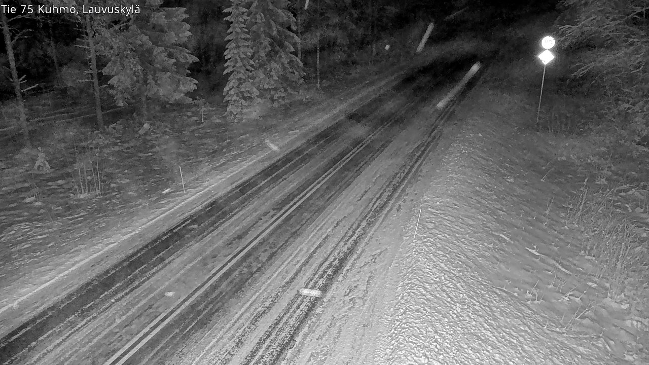 Weather Camera Image Väg 75 Kuhmo, Lauvuskylä, Kuhmo, Kainuu
