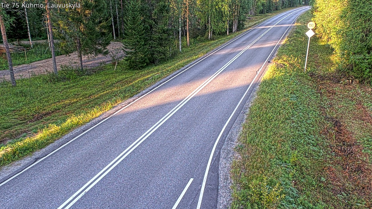 Weather Camera Image Road 75 Kuhmo, Lauvuskylä, Kuhmo, Kainuu