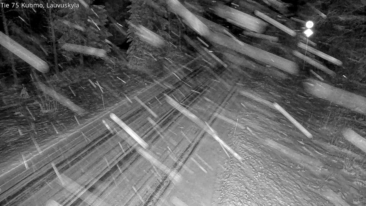Weather Camera Image Väg 75 Kuhmo, Lauvuskylä, Kuhmo, Kainuu