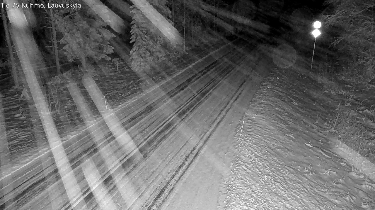 Weather Camera Image Väg 75 Kuhmo, Lauvuskylä, Kuhmo, Kainuu