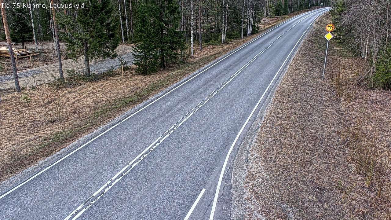 Weather Camera Image Road 75 Kuhmo, Lauvuskylä, Kuhmo, Kainuu