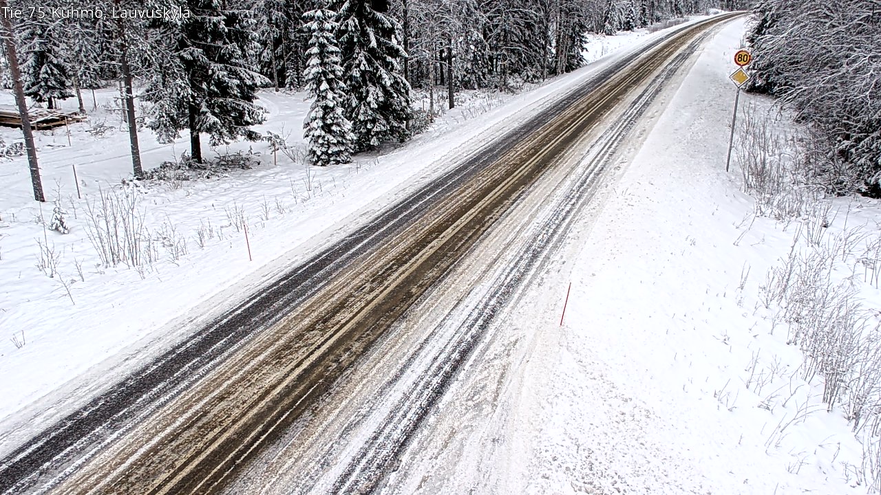 Weather Camera Image Väg 75 Kuhmo, Lauvuskylä, Kuhmo, Kainuu
