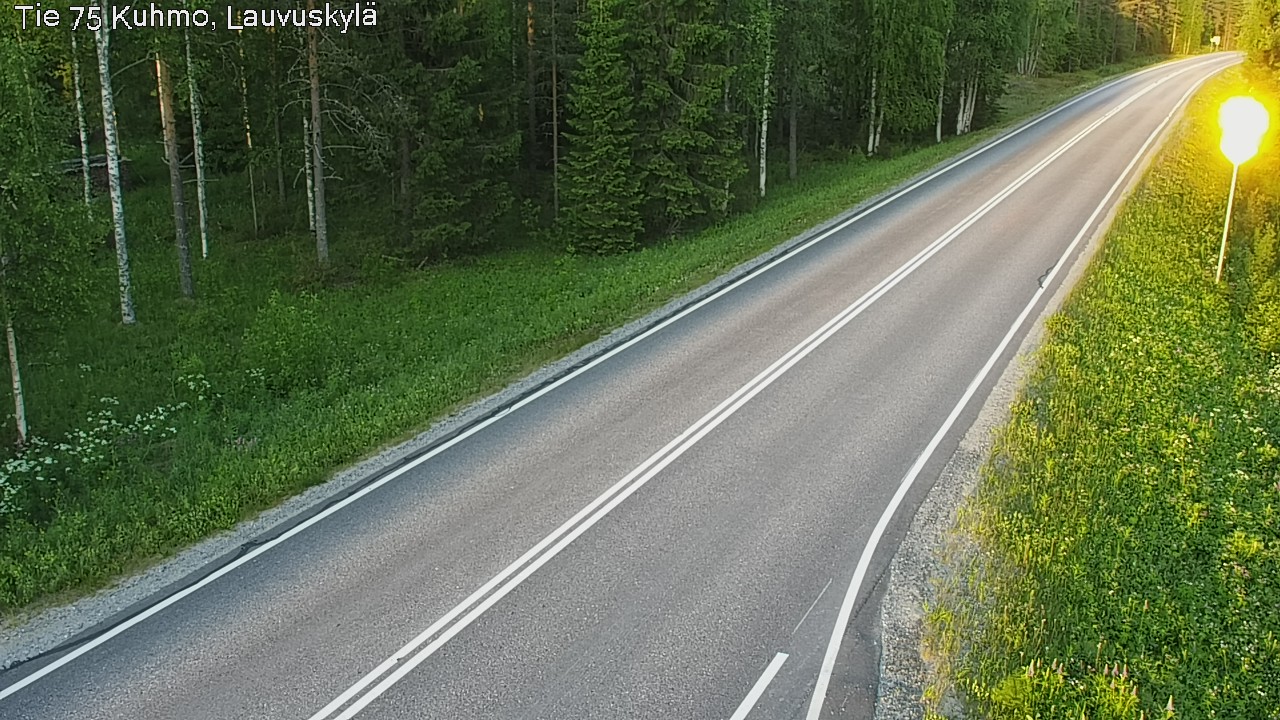 Weather Camera Image Road 75 Kuhmo, Lauvuskylä, Kuhmo, Kainuu