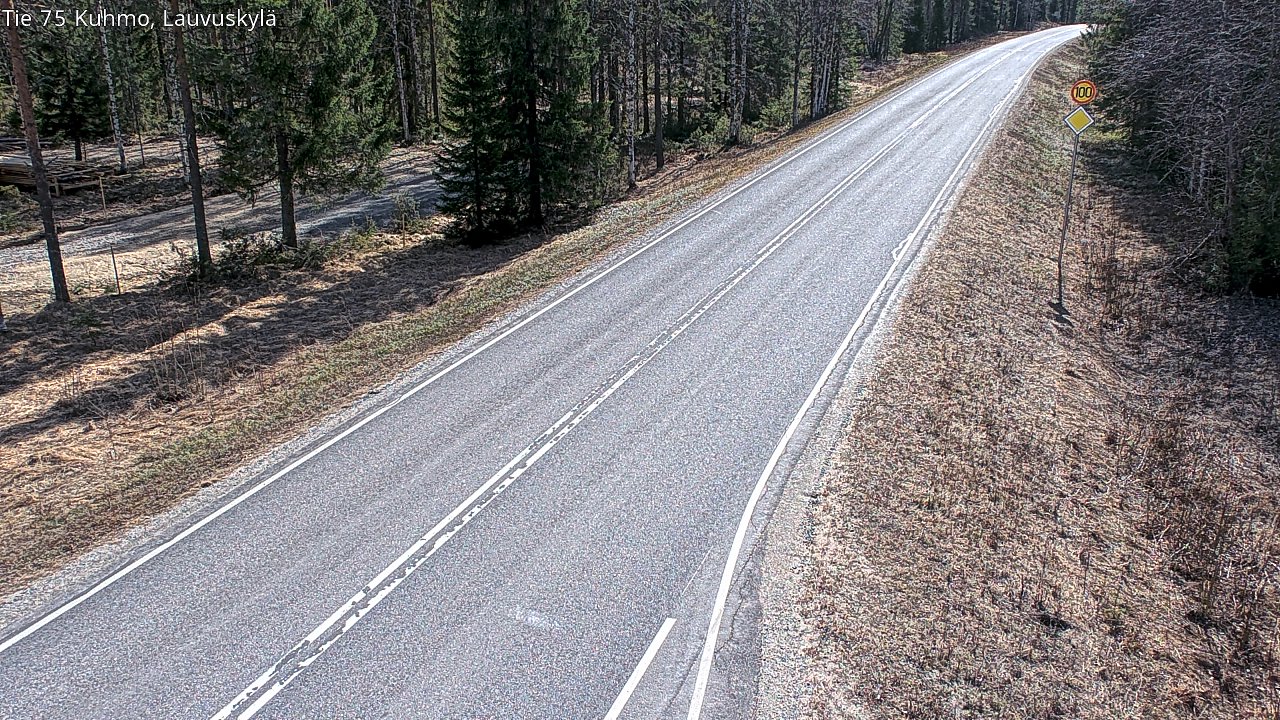 Weather Camera Image Väg 75 Kuhmo, Lauvuskylä, Kuhmo, Kainuu