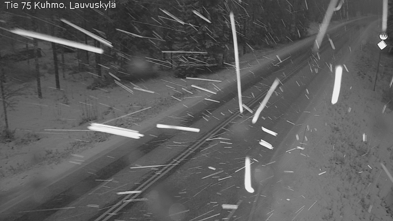 Weather Camera Image Väg 75 Kuhmo, Lauvuskylä, Kuhmo, Kainuu