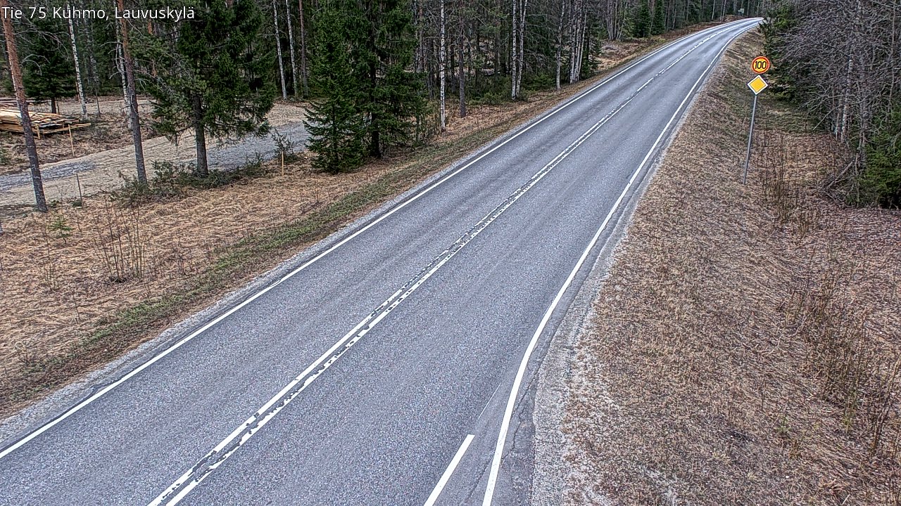 Weather Camera Image Road 75 Kuhmo, Lauvuskylä, Kuhmo, Kainuu