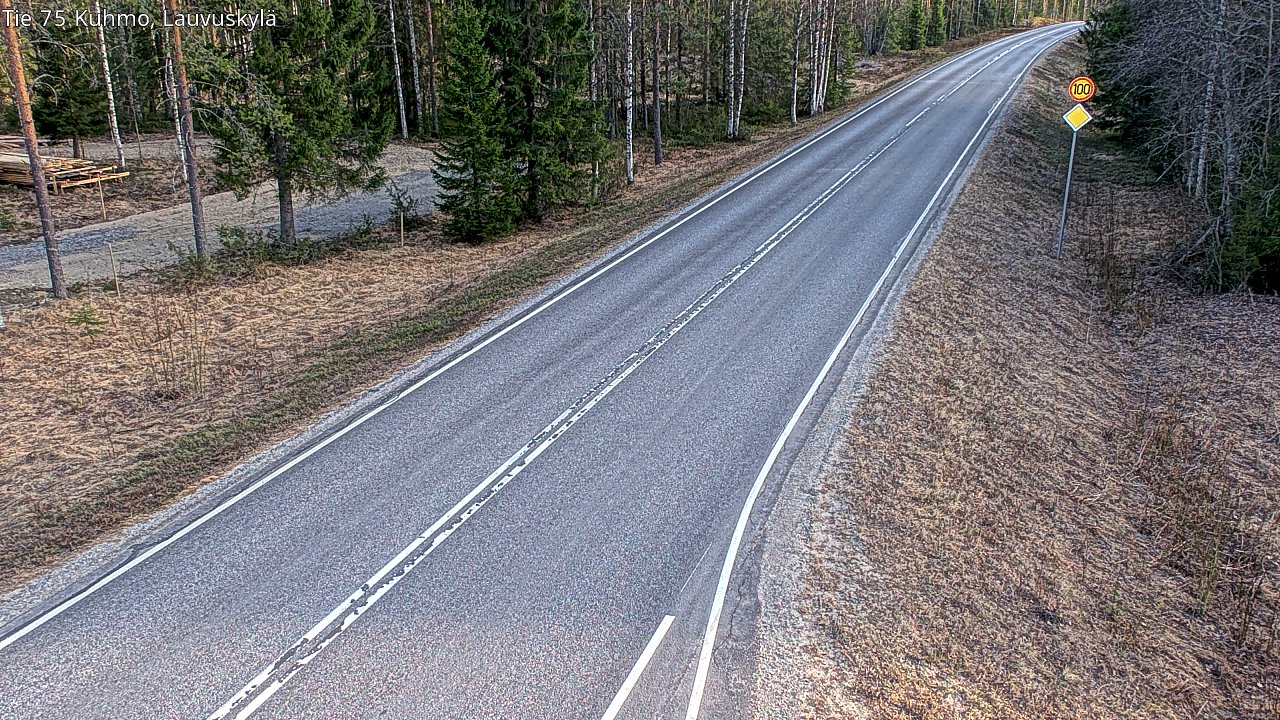 Weather Camera Image Väg 75 Kuhmo, Lauvuskylä, Kuhmo, Kainuu
