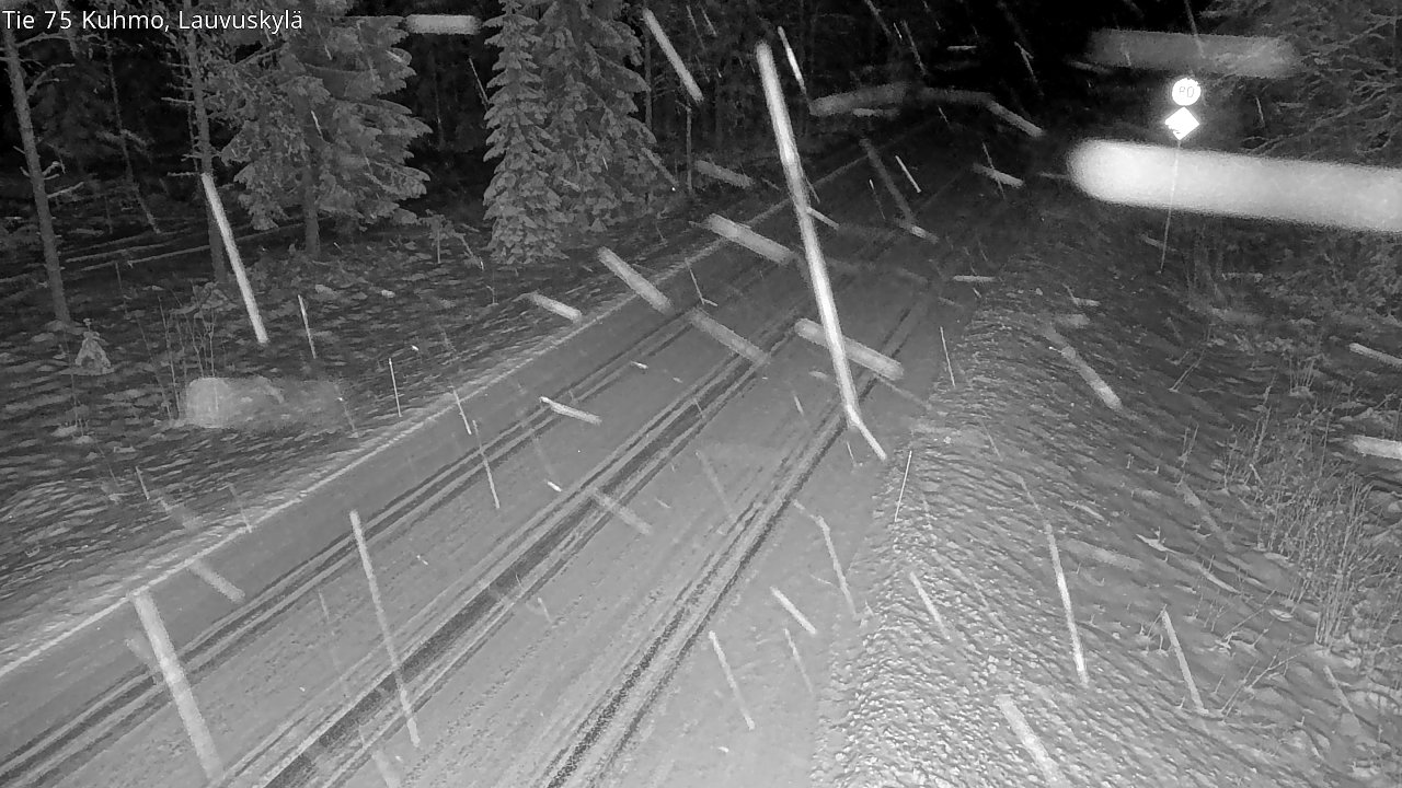 Weather Camera Image Väg 75 Kuhmo, Lauvuskylä, Kuhmo, Kainuu