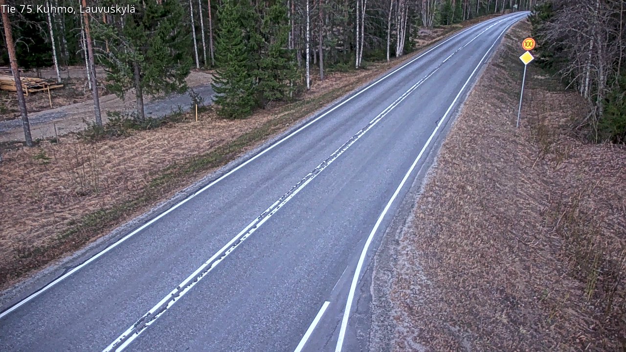 Weather Camera Image Road 75 Kuhmo, Lauvuskylä, Kuhmo, Kainuu