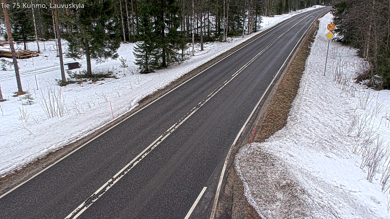 Weather Camera Image Road 75 Kuhmo, Lauvuskylä, Kuhmo, Kainuu