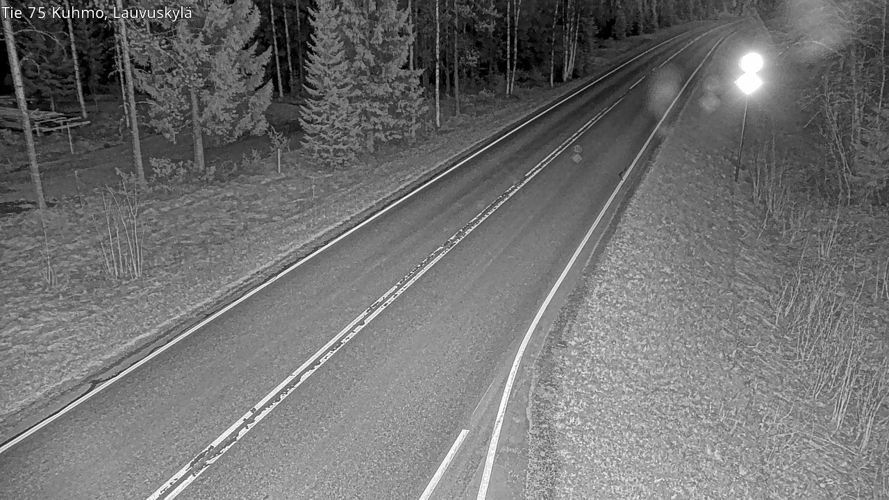 Weather Camera Image Väg 75 Kuhmo, Lauvuskylä, Kuhmo, Kainuu
