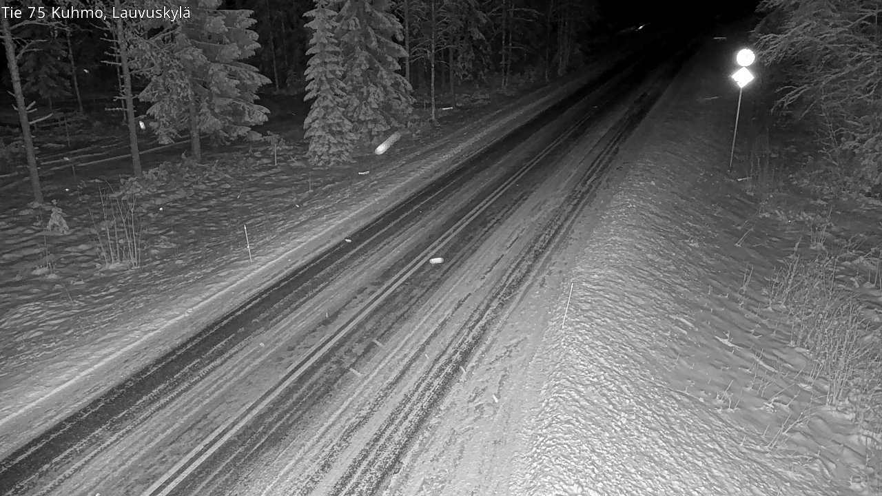 Weather Camera Image Väg 75 Kuhmo, Lauvuskylä, Kuhmo, Kainuu