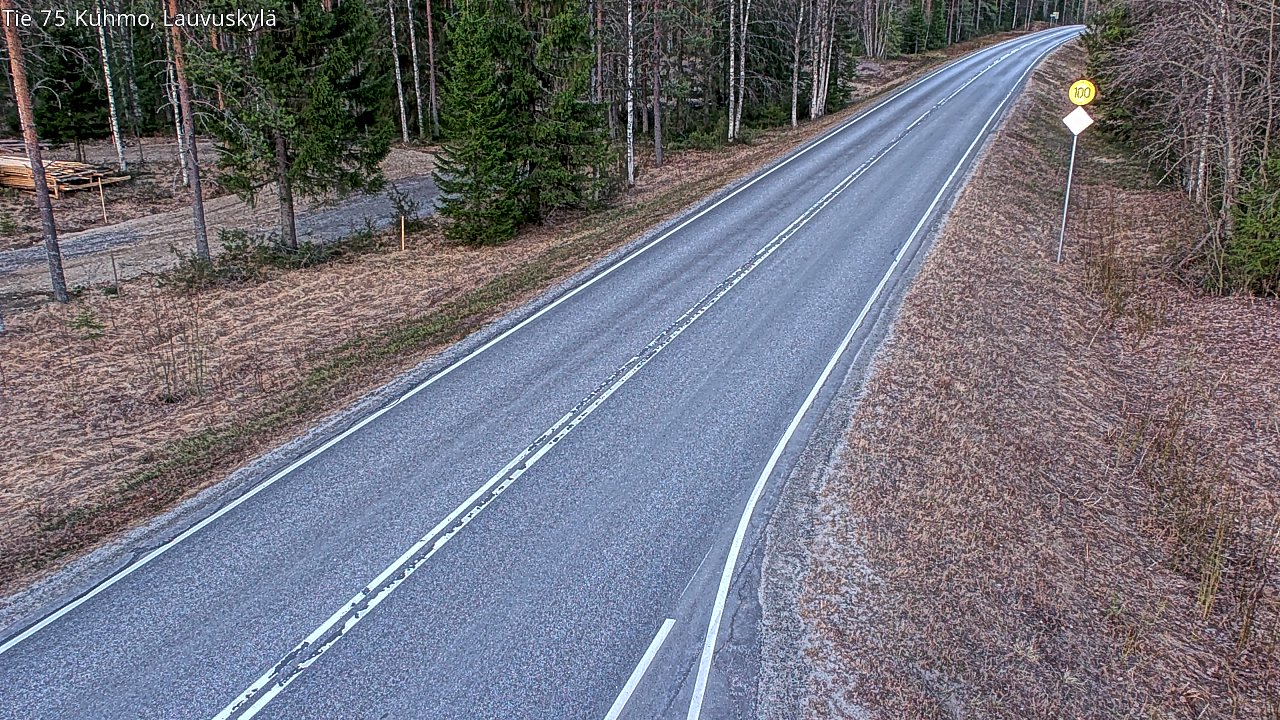 Weather Camera Image Road 75 Kuhmo, Lauvuskylä, Kuhmo, Kainuu