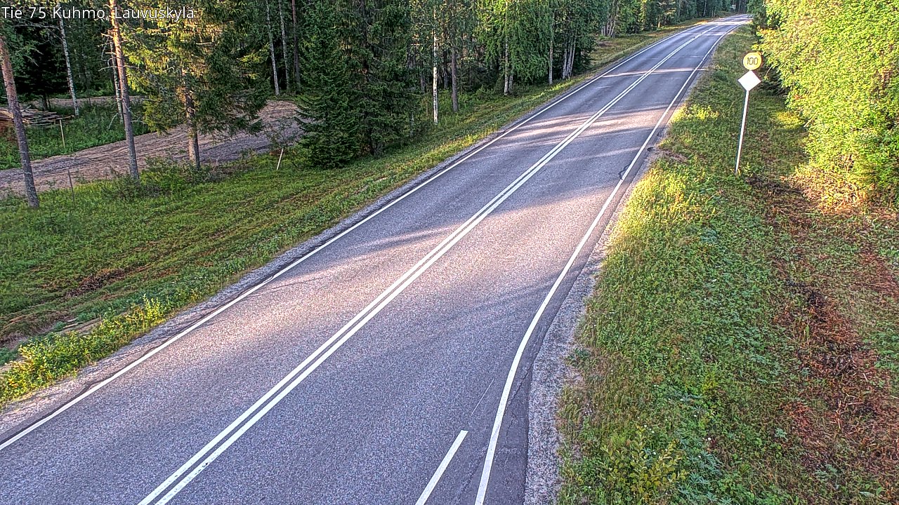 Weather Camera Image Road 75 Kuhmo, Lauvuskylä, Kuhmo, Kainuu