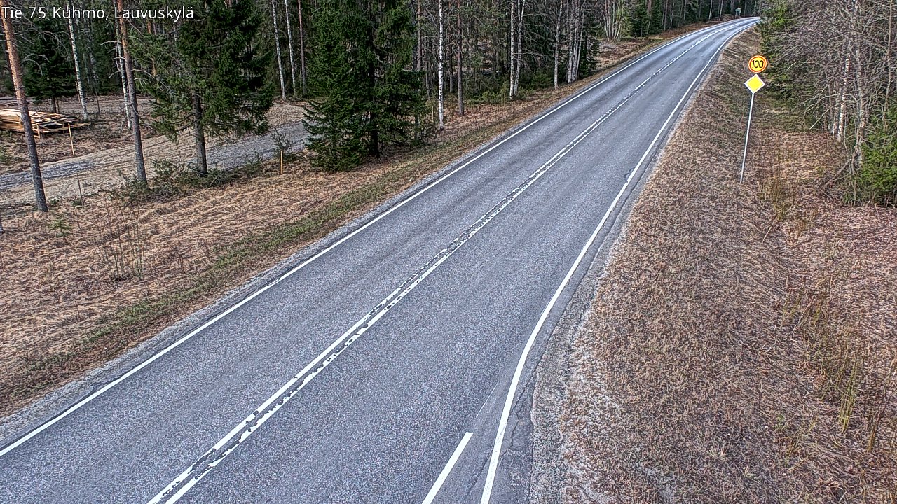 Weather Camera Image Road 75 Kuhmo, Lauvuskylä, Kuhmo, Kainuu