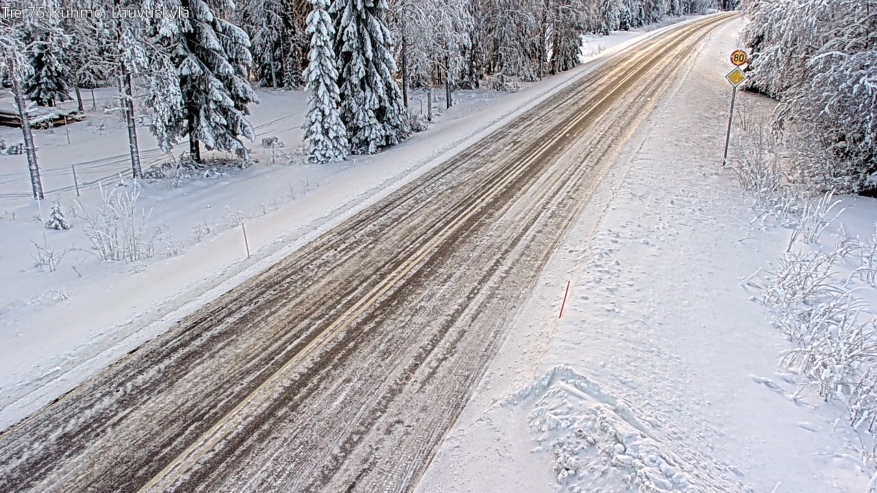 Kelikamerat Kuva Tie 75 Kuhmo, Lauvuskylä, Kuhmo, Kainuu