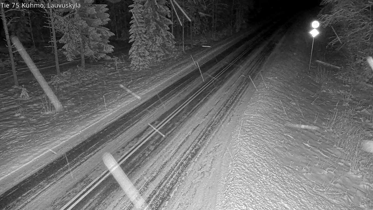 Weather Camera Image Väg 75 Kuhmo, Lauvuskylä, Kuhmo, Kainuu
