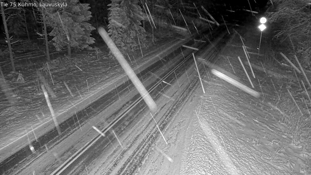 Weather Camera Image Väg 75 Kuhmo, Lauvuskylä, Kuhmo, Kainuu
