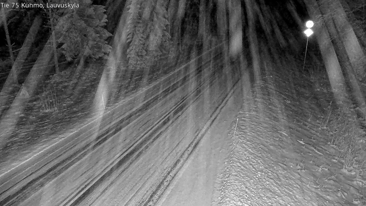 Weather Camera Image Väg 75 Kuhmo, Lauvuskylä, Kuhmo, Kainuu