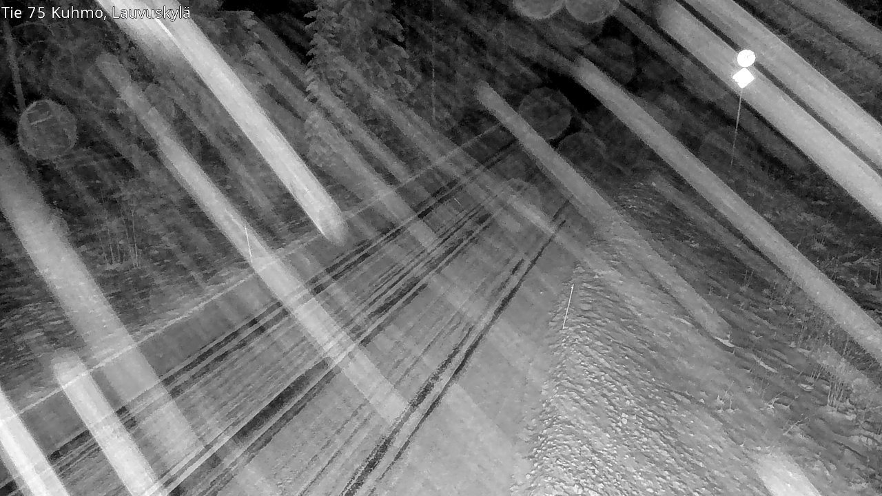 Weather Camera Image Väg 75 Kuhmo, Lauvuskylä, Kuhmo, Kainuu