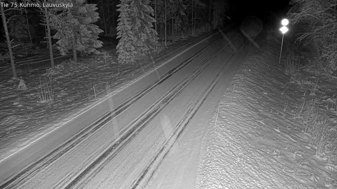 Weather Camera Image Väg 75 Kuhmo, Lauvuskylä, Kuhmo, Kainuu