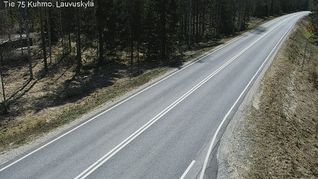 Weather Camera Image Road 75 Kuhmo, Lauvuskylä, Kuhmo, Kainuu