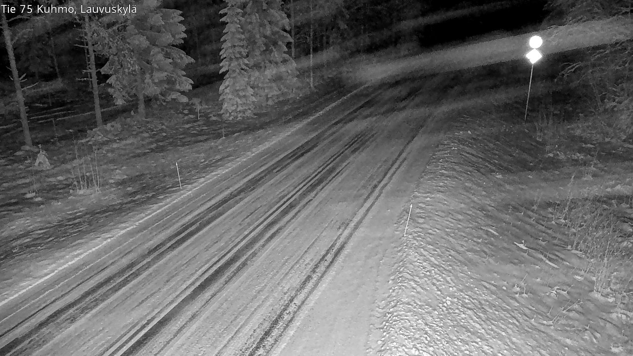 Weather Camera Image Väg 75 Kuhmo, Lauvuskylä, Kuhmo, Kainuu